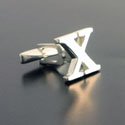 Sterling Letter X Cufflinks