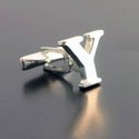 Sterling Letter Y Cufflinks