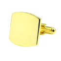 Gold Curved Engraveable Cufflinks