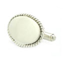 Rope Border Engraveble Cufflinks