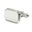 Silver Rectangle Engravable Cufflinks