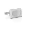 Rectangular Engravable Silver Cufflinks