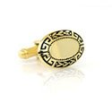 Oval Patterned Engravable Cufflinks
