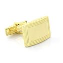 Curved  Vermeil Geometric Cuff Links