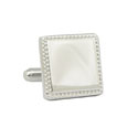 Square Rope Border Engravable Cufflinks