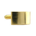Curved Rectangular Gold Cufflinks