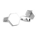 Hexagon Engravable Cuff Links