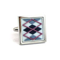 Blue Argyle Cufflinks