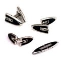 Black Ellipse Titanium Flatlinks