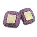 Purple and Gold Cufflinks