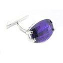 Sterling Tanzanite Crystal Cufflinks