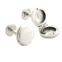 Sterling Circle Locket Cufflinks