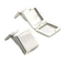 Sterling Square Locket Cufflinks
