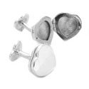 Sterling Heart Locket Cufflinks