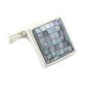 Grey Mother of Pearl Mosaic Cufflinks