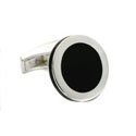 Sterling and Onyx Circle Cufflinks