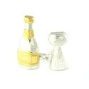 Champagne Bottle & Cork Cufflinks