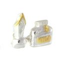 Sterling Ink Pot & Nib Cufflinks