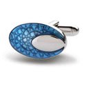 Blue Oval Web Cufflinks