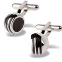 Black Angled Ball Cufflinks