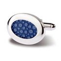 Blue Textured Spot Cufflinks