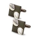 Contrast Oval Cufflinks