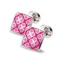 Sterling Square Flowers Cufflinks