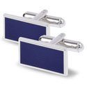 Rectangular Navy Cufflinks