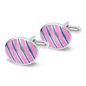 Striped Oval Cufflinks