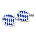 Oval Diamond Cutout cufflinks
