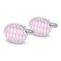 Oval Diamond Cutout cufflinks