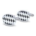 Oval Diamond Cutout cufflinks