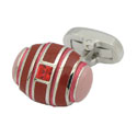 Barrel Enamel & Stone Cufflinks
