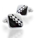 Square Diamond Step Cufflinks