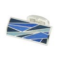 Sterling Shatter Pane Cufflinks