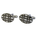 Black & White Tartan Cuff Links