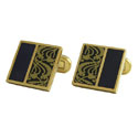 Golden Blue Vine Divine Cuff Links