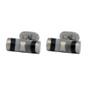 Black & White Cats Eye Cuff Links
