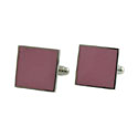 Pink Square Enamel Cuff Links