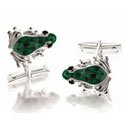 Hand Painted Frog Cufflinks
