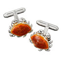Sterling Crab Cufflinks