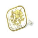 Hibiscus Coin Cufflinks (Bahamas)