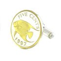 Angel Fish Coin Cufflinks (Bermuda)