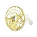 Anchor and Wheel Coin Cufflinks (Spain)