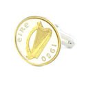 Harp Coin Cufflinks (Ireland)