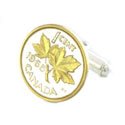 Maple Leaf Coin Cufflinks (Canada)