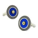 Recycled Blue Vinyl Record Cufflinks