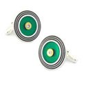 Recycled Green Vinyl Record Cufflinks