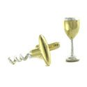 Corkscrew & Wineglass Cufflinks