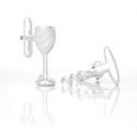 Wine Glass and Corkscrew Cufflinks